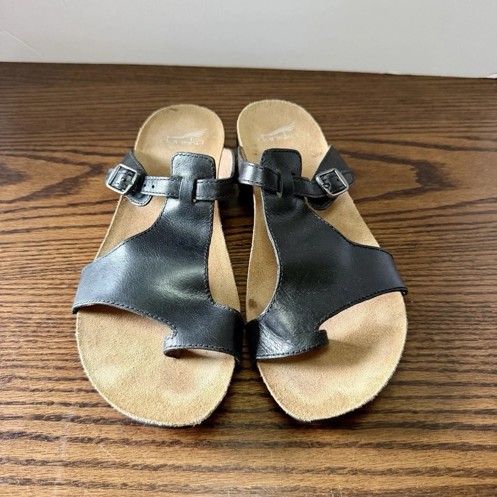 Dansko Shoes Womens Size 9 (40) Remi Sandals Black Slip On Walking